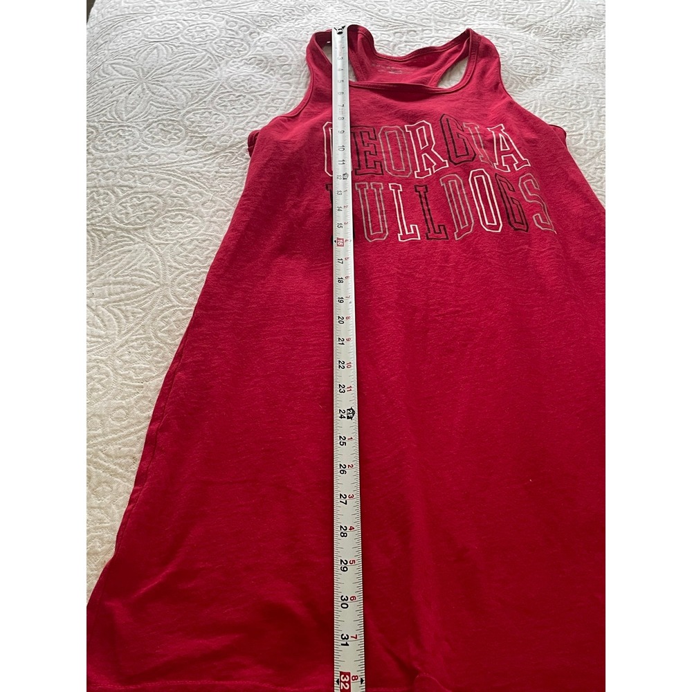 BoxerCraft Georgia Bulldogs Tank Sleepshirt Dress Red Small Racerback Athletic - Picture 9 of 9